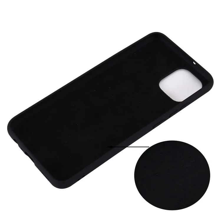 Per Samsung Galaxy A03 (164,2 x 75,9 x 9,1 mm) Fodera in microfibra Resistente ai graffi Custodia per telefono in silicone liquido morbido con cinturino - Nero