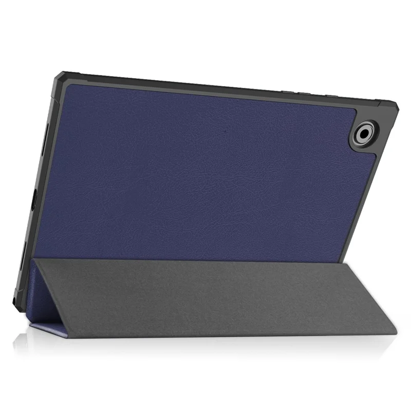 For Samsung Galaxy Tab A8 10.5 (2021) PU Leather Tri-fold Stand Tablet Case Smart Auto Wake / Sleep Folio Cover - Blue