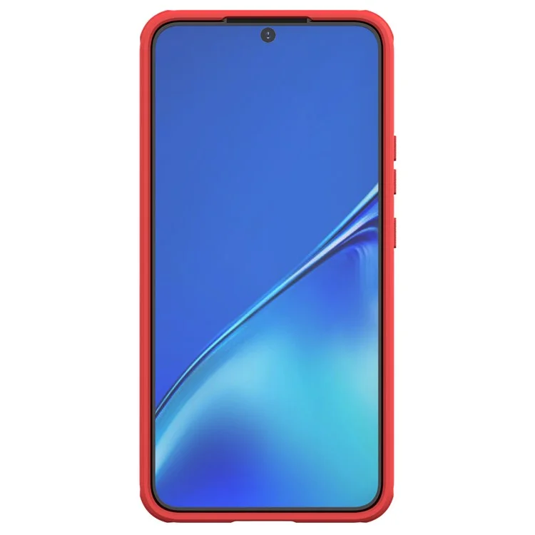 Nillkin Shield Shield Pro Anti-fingerprint PC + TPU Protective Telefon Case Cover Per Samsung Galaxy S22 + 5G - Rosso