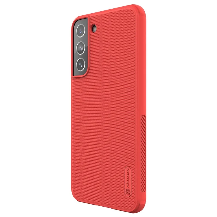 Nillkin Shield Shield Pro Anti-fingerprint PC + TPU Protective Telefon Case Cover Per Samsung Galaxy S22 + 5G - Rosso