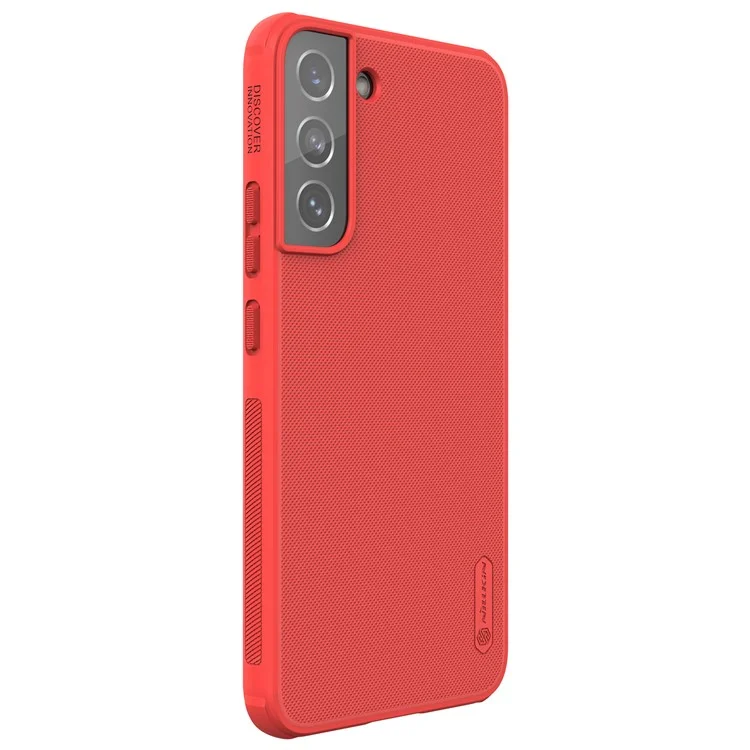 Nillkin Shield Shield Pro Anti-fingerprint PC + TPU Protective Telefon Case Cover Per Samsung Galaxy S22 + 5G - Rosso