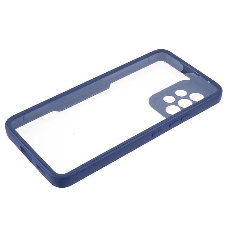 PET-Displayschutzfolie + Acryl-Rückwand + TPU-Rahmen Abnehmbar 2-in-1 Anti-Scratch-Hülle Für Samsung Galaxy A53 5G - Navy Blau
