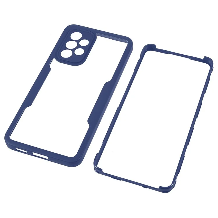 PET-Displayschutzfolie + Acryl-Rückwand + TPU-Rahmen Abnehmbar 2-in-1 Anti-Scratch-Hülle Für Samsung Galaxy A53 5G - Navy Blau