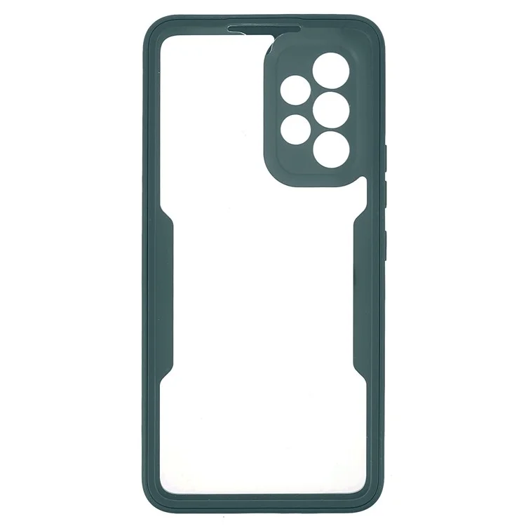 PET-Displayschutzfolie + Acryl-Rückwand + TPU-Rahmen Abnehmbar 2-in-1 Anti-Scratch-Hülle Für Samsung Galaxy A53 5G - Mitternachtsgrün.
