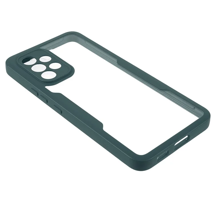 PET-Displayschutzfolie + Acryl-Rückwand + TPU-Rahmen Abnehmbar 2-in-1 Anti-Scratch-Hülle Für Samsung Galaxy A53 5G - Mitternachtsgrün.