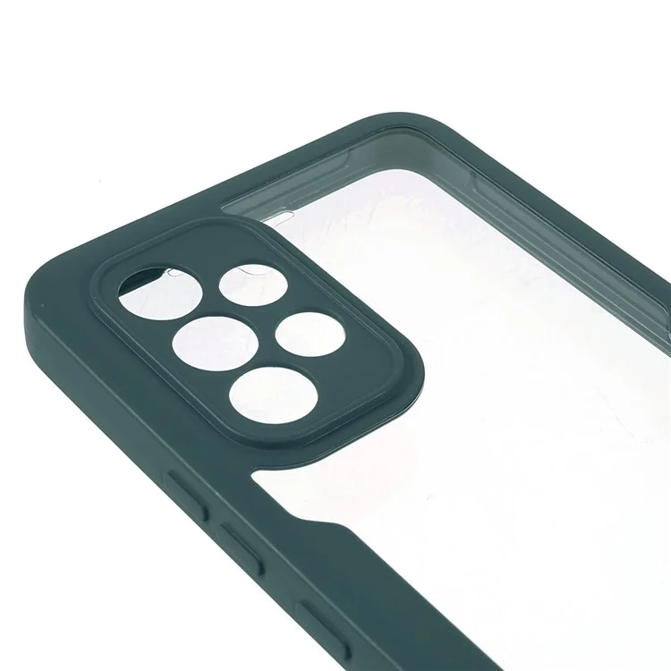 PET-Displayschutzfolie + Acryl-Rückwand + TPU-Rahmen Abnehmbar 2-in-1 Anti-Scratch-Hülle Für Samsung Galaxy A53 5G - Mitternachtsgrün.