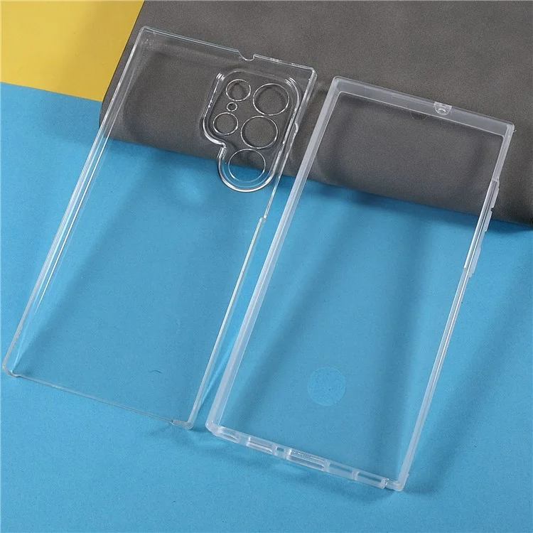 Dust-proof Smartphone Bag Covering Hard PC Back+PET Front Cover+TPU Edge Hybrid Mobile Phone Case for Samsung Galaxy S22 Ultra 5G