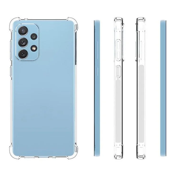 Four Corners Shock Absorption Non-Slip Soft TPU Clear Back Case per Samsung Galaxy A73 5G