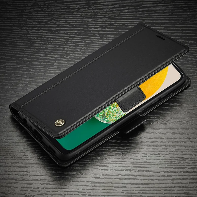LC.IMEEKE Double Magnetic Clasps PU Leather Foldable Stand Phone Case Cover with Wallet for Samsung Galaxy A53 5G - Black