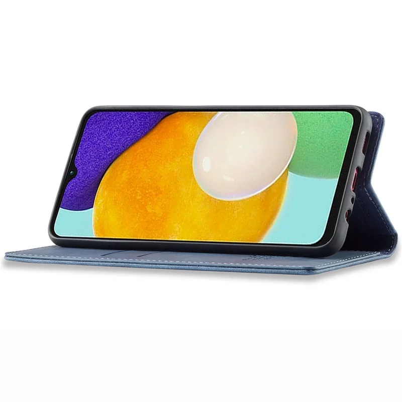 LC.IMEEKE Magnetic Auto Closing PU Leather + TPU Stand Wallet Phone Case Shell for Samsung Galaxy A13 5G / A04s 4G (164.7mm) - Blue