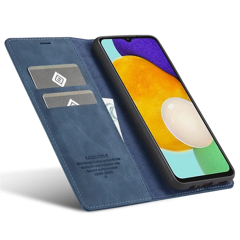 LC.IMEEKE Magnetic Auto Closing PU Leather + TPU Stand Wallet Phone Case Shell for Samsung Galaxy A13 5G / A04s 4G (164.7mm) - Blue