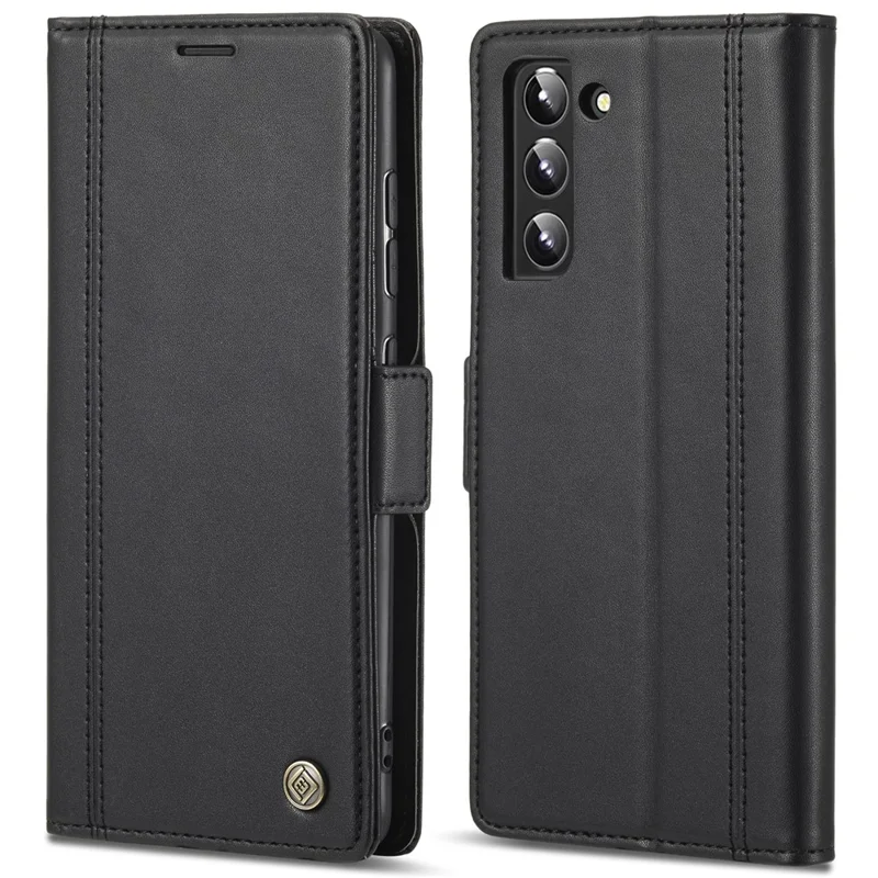 LC.IMEEKE Ståndplånboks i PU-läder med hölsetäcke för Samsung Galaxy S22+ 5G – Svart