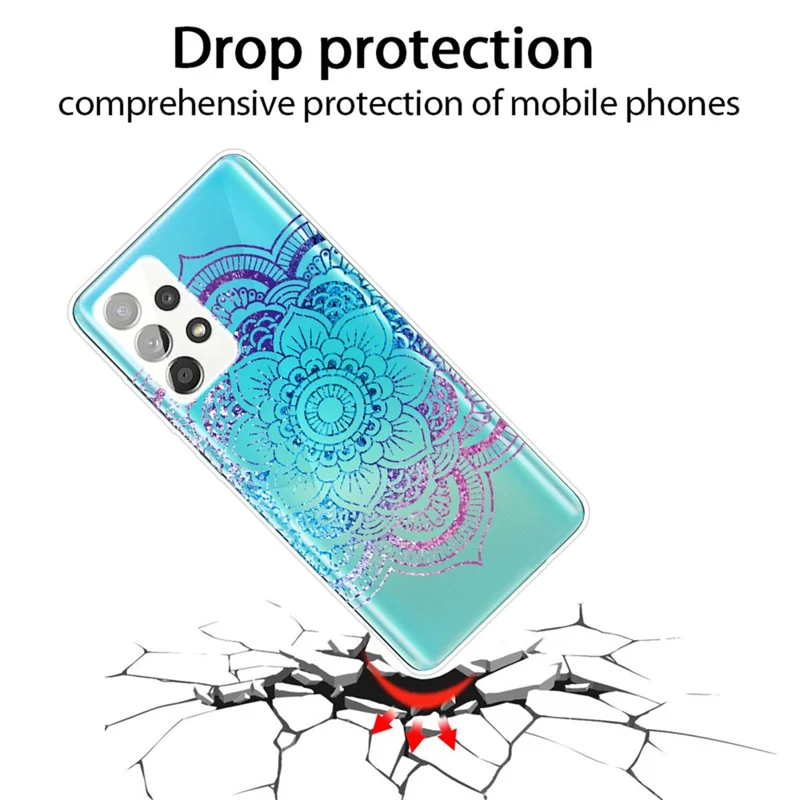 Mandala Pattern Printing Scratch-resistant TPU Phone Case Cover for Samsung Galaxy A53 5G - Style B