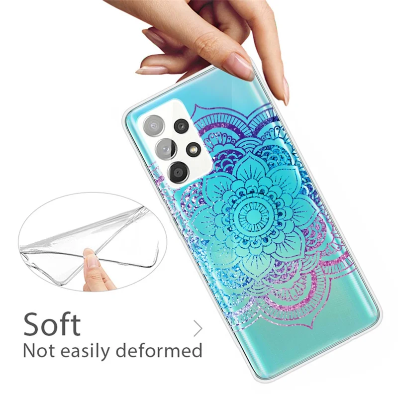 Mandala Pattern Printing Scratch-resistant TPU Phone Case Cover for Samsung Galaxy A53 5G - Style B