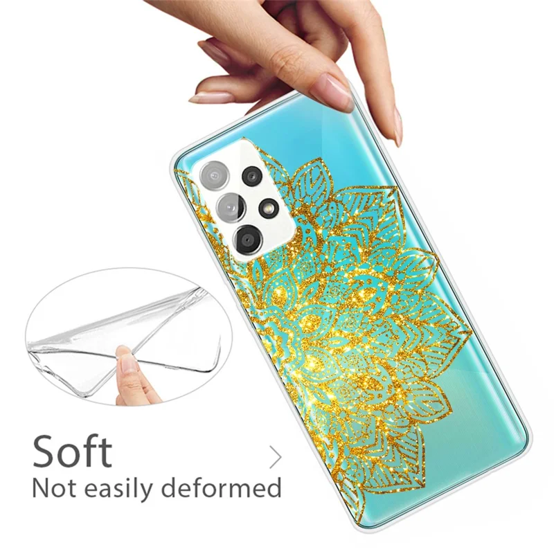 Mandala Pattern Printing Non-deformable TPU Phone Case Cover for Samsung Galaxy A52 4G / 5G / A52s 5G - Style I