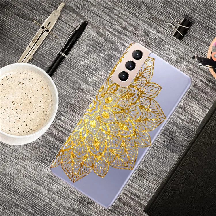 Slim Mandala Pattern Printing Soft TPU Phone Case Cover Back Protective Shell for Samsung Galaxy S22+ 5G - Style I