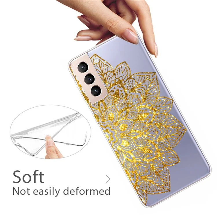 Slim Mandala Pattern Printing Soft TPU Phone Case Cover Back Protective Shell for Samsung Galaxy S22+ 5G - Style I