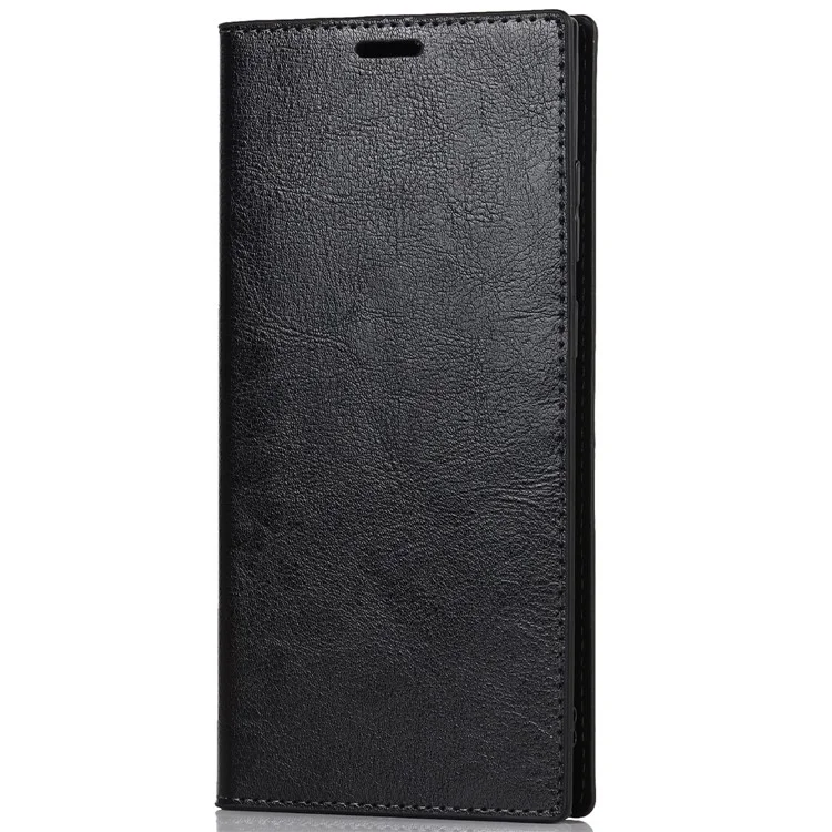 Per Samsung Galaxy S22 Ultra 5G Crazy Horse Texture Genuine Leather + TPU Phone Case Cover con Stand Wallet - Nero