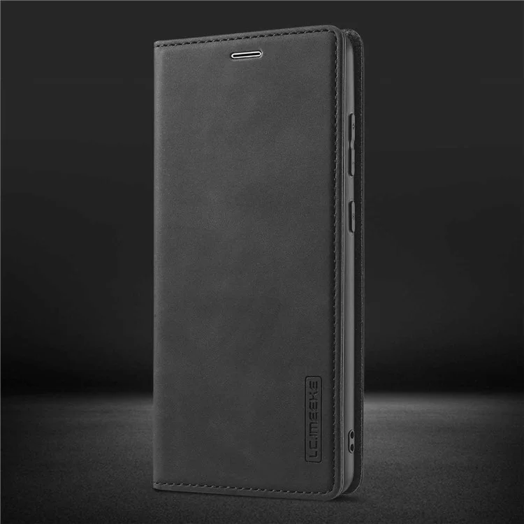 LC.IMEEKE Strong Magnetic Auto Closing PU Leather + TPU Stand Wallet Phone Case Phone Shell for Samsung Galaxy A53 5G - Black