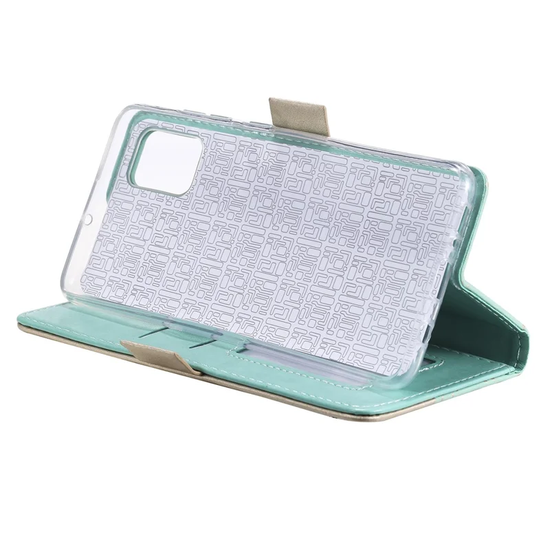 Fully Wrapped Lace Leather Case Zipper Wallet Stand Phone Cover with Bowknot Strap for Samsung Galaxy A53 5G - Green