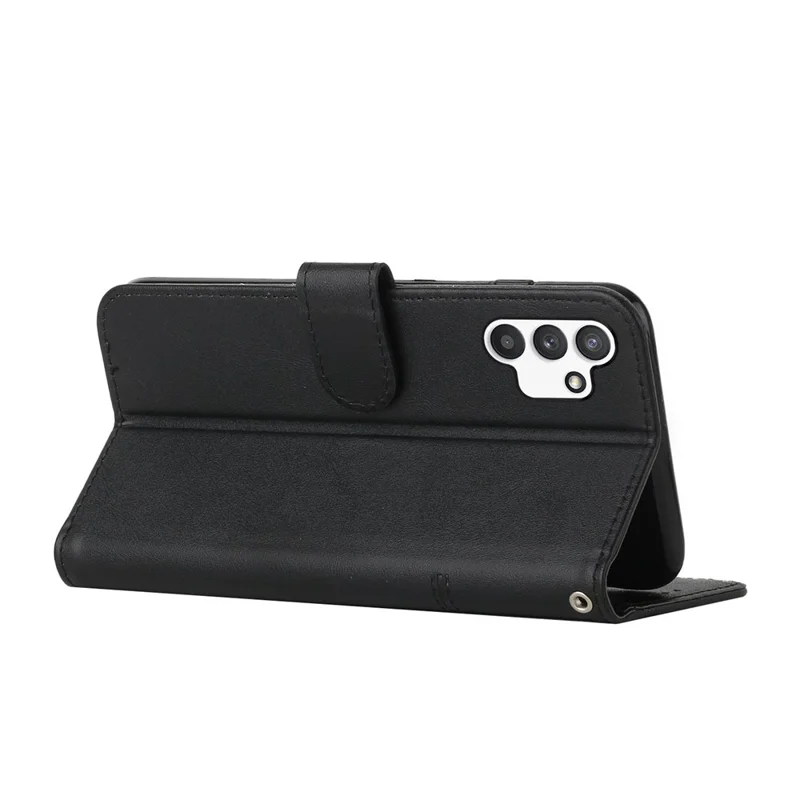 Stitching Design PU-Leder-Folio-Flip-Case-Ständer-Mappen-Handyhülle für Samsung Galaxy A13 4G – Schwarz
