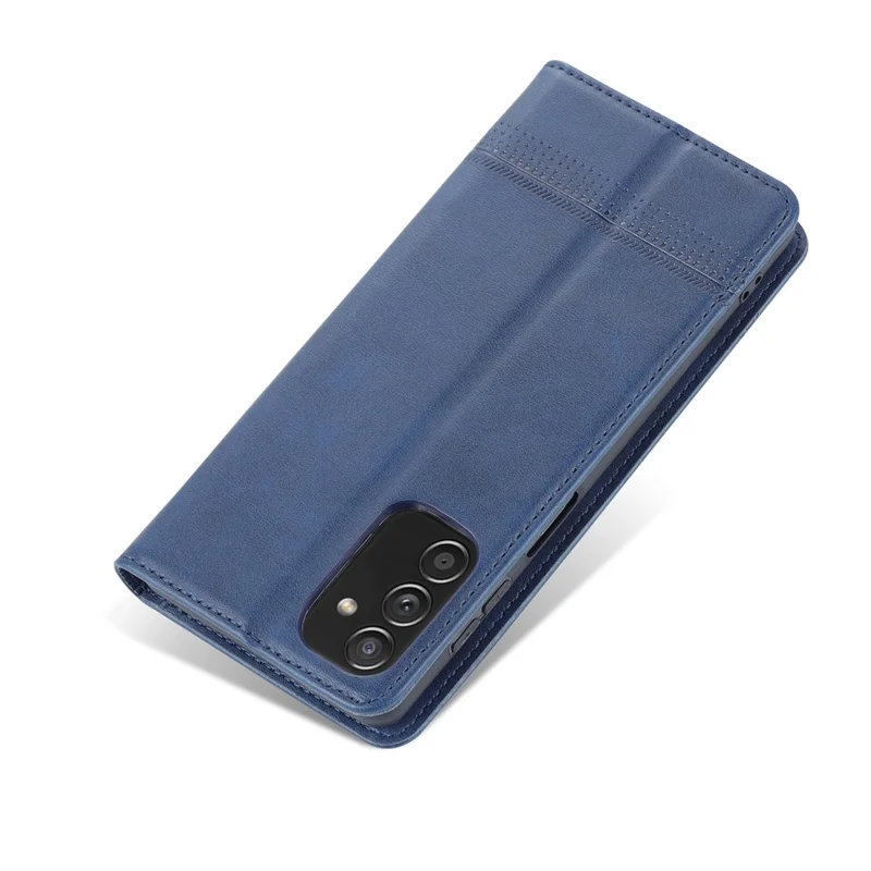 AZNS Magnetic Absorption PU Leather Flip Cover Stand Full Protection Wallet Phone Case for Samsung Galaxy M52 5G - Blue