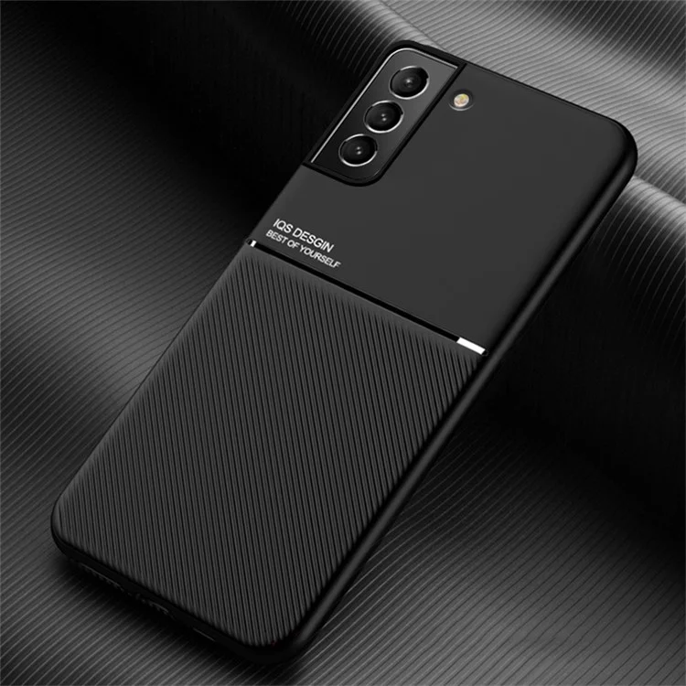 Custodia per telefono in stile aziendale antigravità in TPU + pelle PU con copertura antiurto per Samsung Galaxy S22 5G - Nero