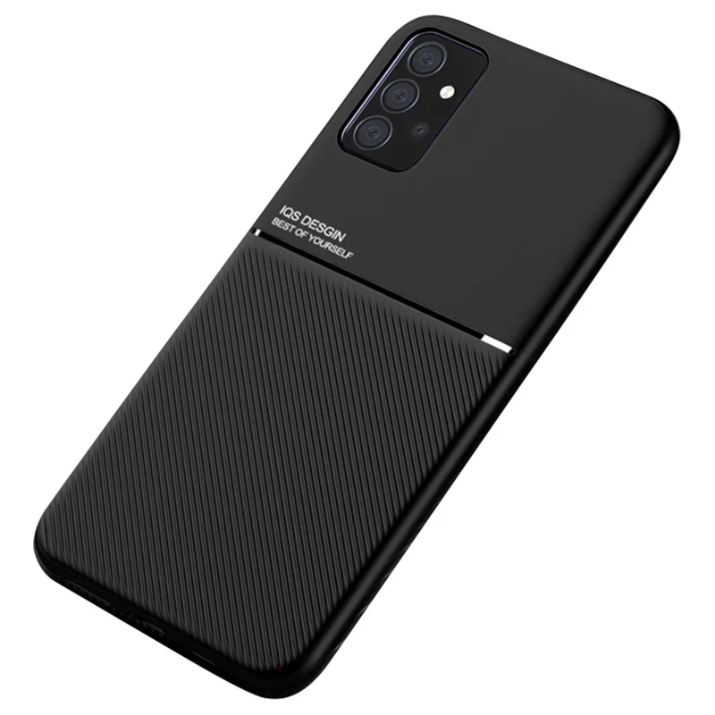 Custodia antiurto per telefono con lastra di metallo magnetica incorporata Antigraffio Custodia per telefono Shell per Samsung Galaxy A52 4G / A52s 5G / A52 5G - Nero