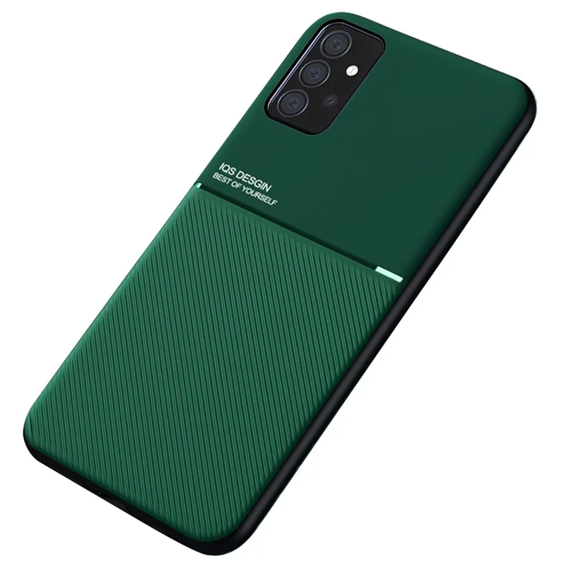 Custodia per telefono antiurto con lamina magnetica in metallo integrata Custodia antiscivolo per Samsung Galaxy A52 4G / A52s 5G / A52 5G - Verde