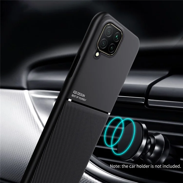 Custodia Per Telefoni Shock in Stile Business TPU + PU Coperco di Protectivo Pecheated PU PU Samsung Galaxy A22 4G (versione Ue)/m32 (versione Globale) - Nero