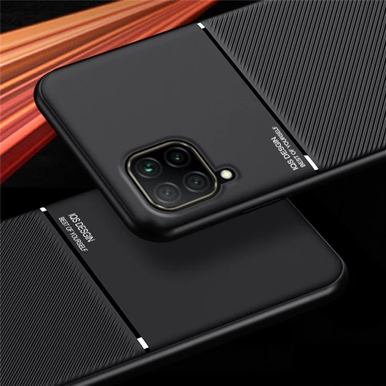Custodia Per Telefoni Shock in Stile Business TPU + PU Coperco di Protectivo Pecheated PU PU Samsung Galaxy A22 4G (versione Ue)/m32 (versione Globale) - Nero