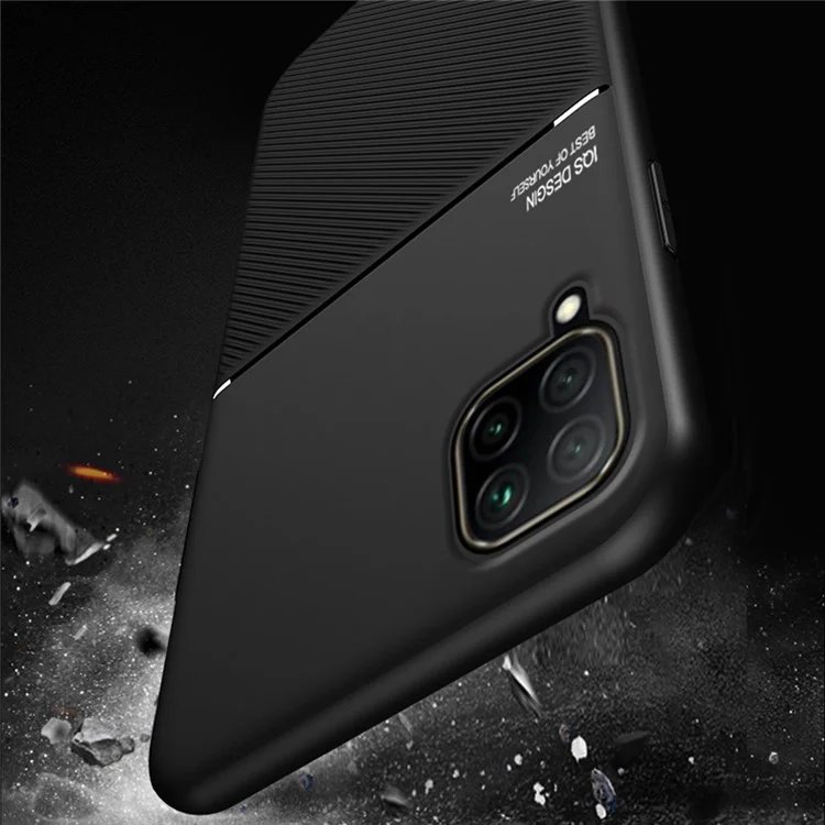 Custodia Per Telefoni Shock in Stile Business TPU + PU Coperco di Protectivo Pecheated PU PU Samsung Galaxy A22 4G (versione Ue)/m32 (versione Globale) - Nero