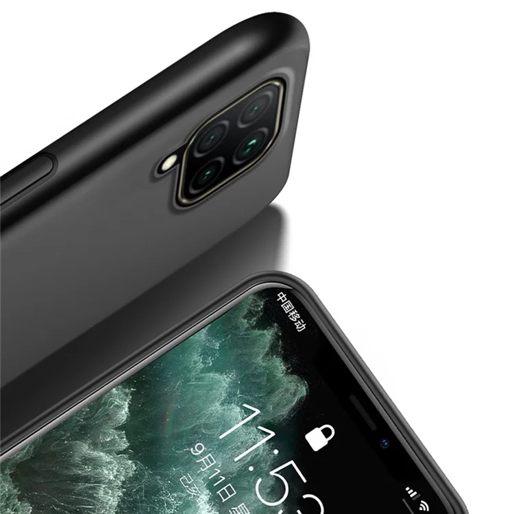 Custodia Per Telefoni Shock in Stile Business TPU + PU Coperco di Protectivo Pecheated PU PU Samsung Galaxy A22 4G (versione Ue)/m32 (versione Globale) - Nero