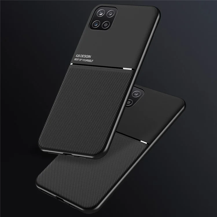Custodia per telefono antiurto in TPU + PU con rivestimento in pelle resistente agli urti e protezione anti-caduta per Samsung Galaxy A22 5G (versione EU) - Nero