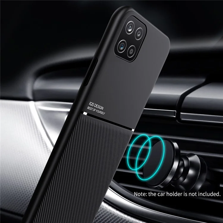 Étui de Téléphone à L'épreuve du Choc TPU + PU Couverture de Protection Anti-automne Enrobée Pour Samsung Galaxy A22 5G (version Ue) - Bleu