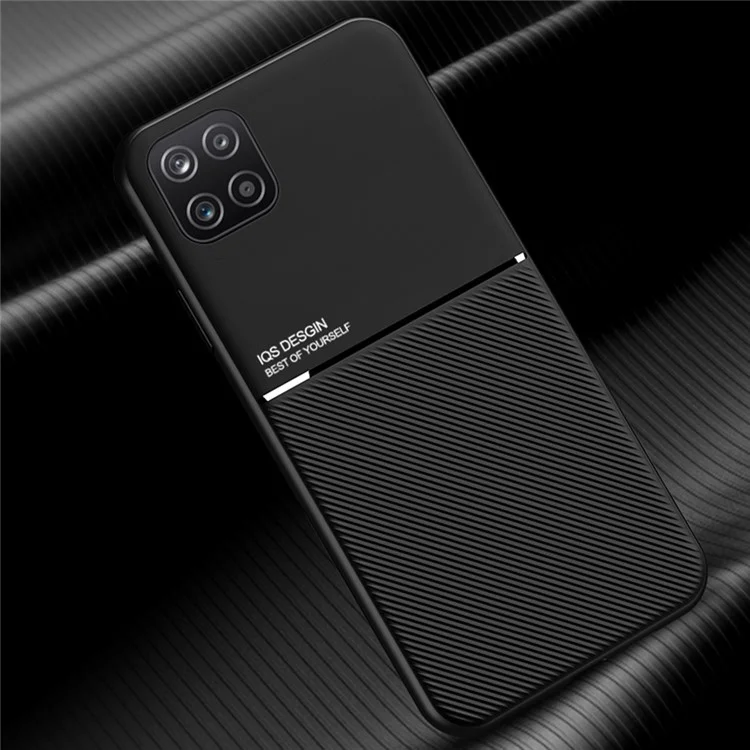 Étui de Téléphone à L'épreuve du Choc TPU + PU Couverture de Protection Anti-automne Enrobée Pour Samsung Galaxy A22 5G (version Ue) - Bleu