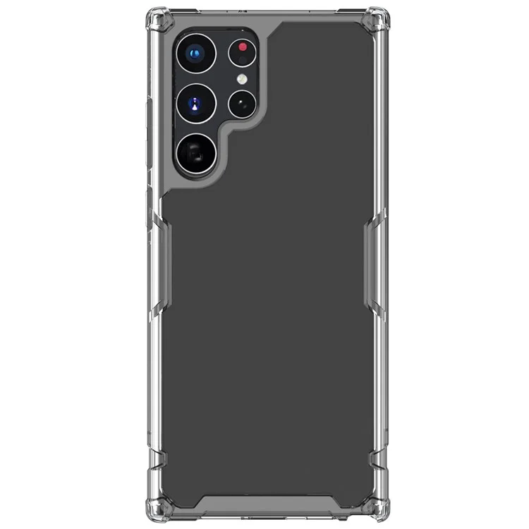 NILLKIN Nature TPU Pro Series Anti-fall Scratch-resistant PC + TPU Dual Protection Clear Phone Case Protective Cover for Samsung Galaxy S22 Ultra 5G - Transparente