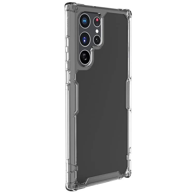 NILLKIN Nature TPU Pro Series Anti-fall Scratch-resistant PC + TPU Dual Protection Clear Phone Case Protective Cover for Samsung Galaxy S22 Ultra 5G - Transparente