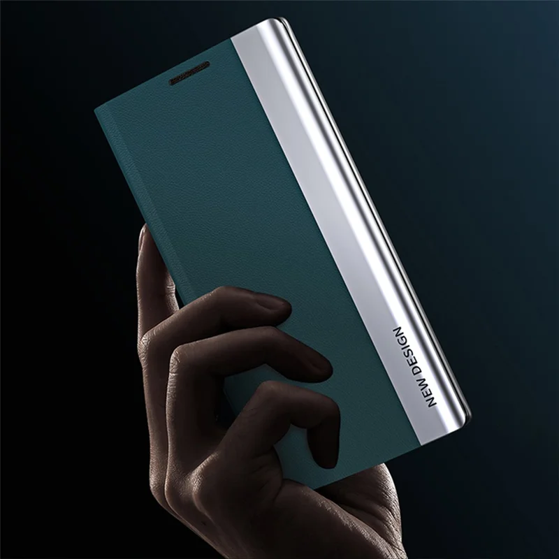 PU Leather Stand Folio Flip Telefoonhoesje voor Samsung Galaxy A33 5G - Wit