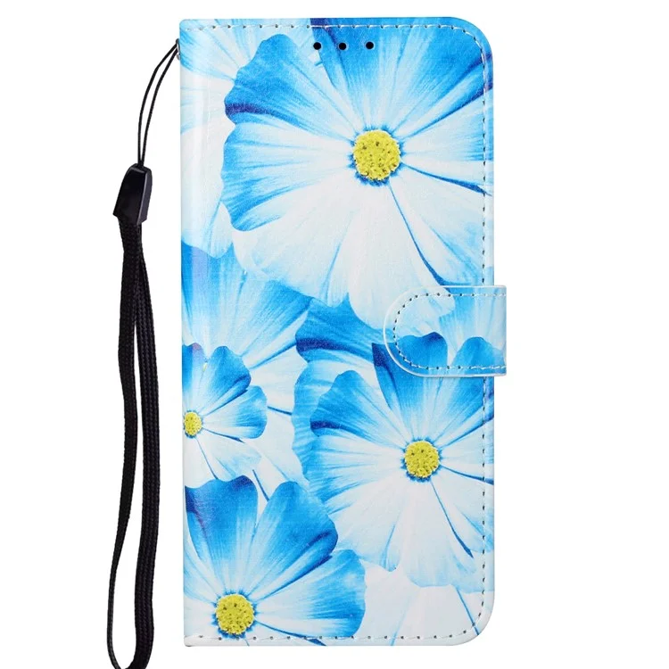Étui de téléphone Portefeuille avec Support Pliable et Fermoir Magnétique en Similicuir PU et TPU pour Samsung Galaxy A33 5G - Orchidées