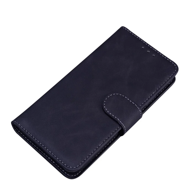 For Samsung Galaxy A13 4G Full Protective Textured Practical Leather Case Magnetic Mobile Phone Wallet Cover with Stand - Black