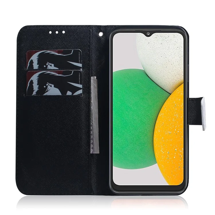 Pattern Printing Wallet Stand Double Protection PU Leather + TPU Folio Flip Phone Case for Samsung Galaxy A03 (166.5 x 75.98 x 9.14mm) - Panda