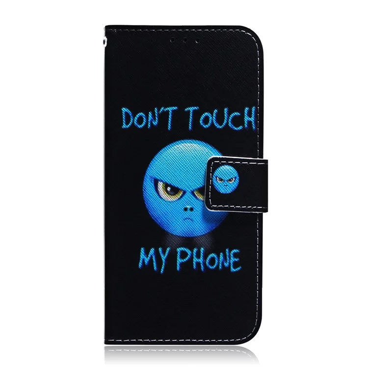 Diseño de soporte de cartera Patrón de impresión Cuero PU + Funda de teléfono TPU de doble protección para Samsung Galaxy A13 4G - No toques mi teléfono