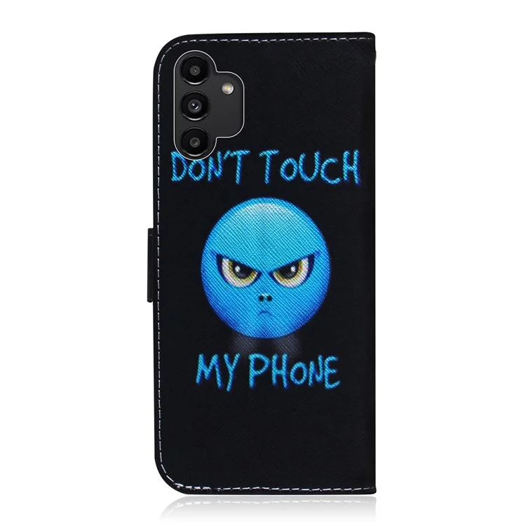 Diseño de soporte de cartera Patrón de impresión Cuero PU + Funda de teléfono TPU de doble protección para Samsung Galaxy A13 4G - No toques mi teléfono