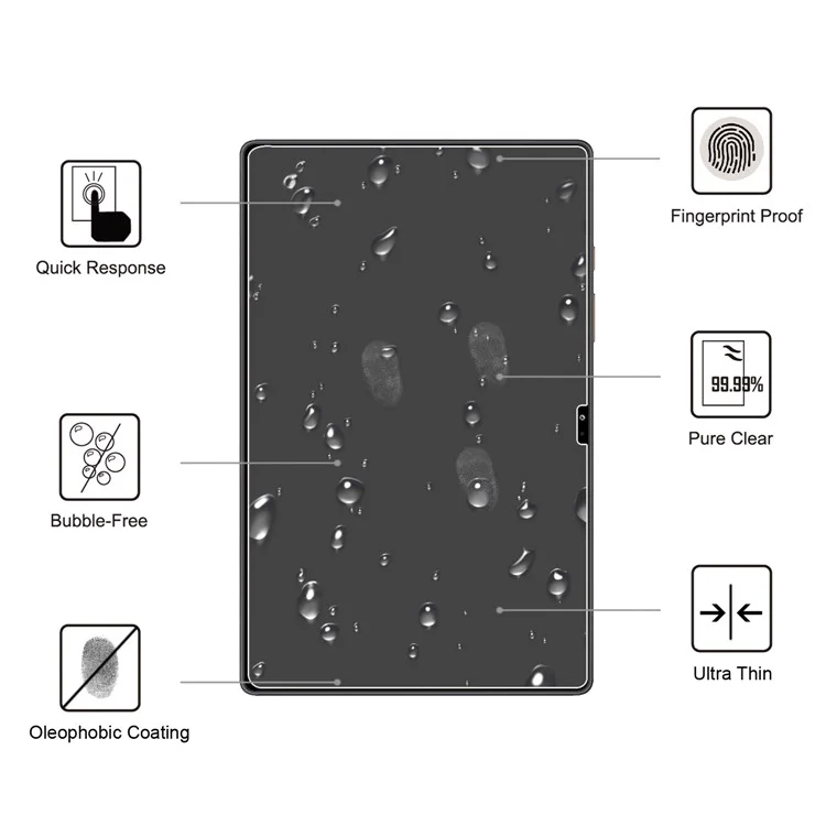 Custodia Per Telefono Angolare Rinforzata TPU Trasparente Flessibile Con Protezione da Schermo in Vetro Temperato Anti-scratch Per Samsung Galaxy Tab A8 10.5 (2021)