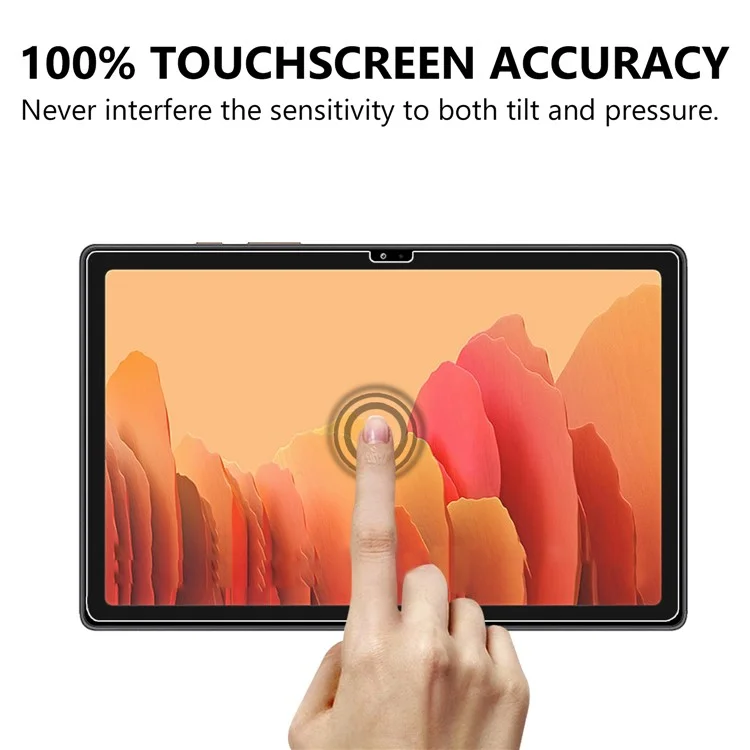 Per Samsung Galaxy Tab A8 10.5 (2021) / A8 10.5 (2022) Custodia flessibile in TPU trasparente rinforzata agli angoli con protezione per lo schermo in vetro temperato