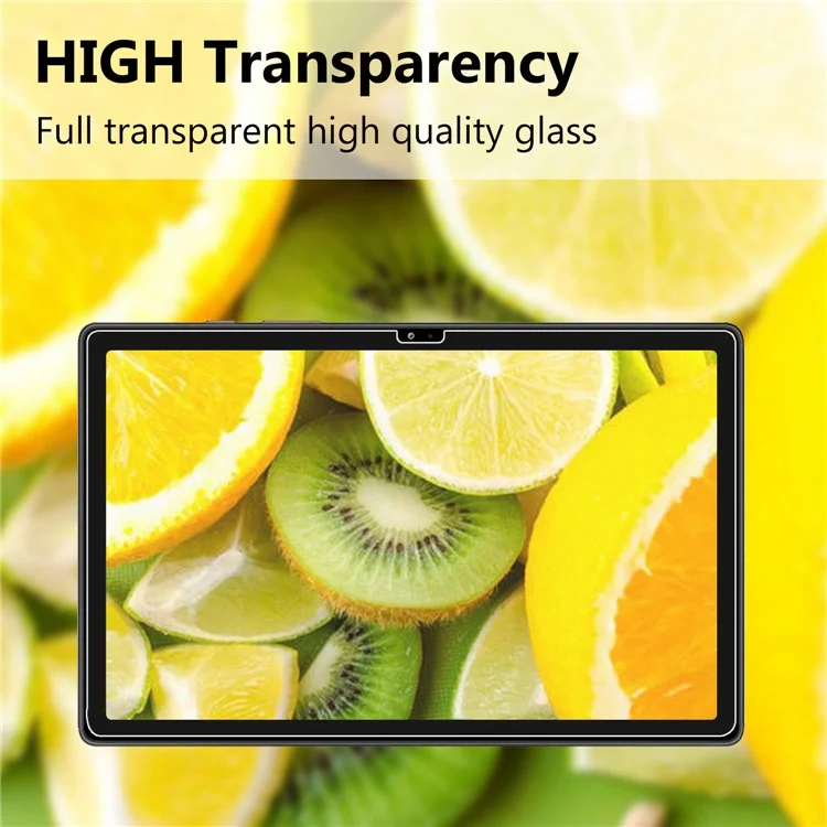 Per Samsung Galaxy Tab A8 10.5 (2021) / A8 10.5 (2022) Custodia flessibile in TPU trasparente rinforzata agli angoli con protezione per lo schermo in vetro temperato