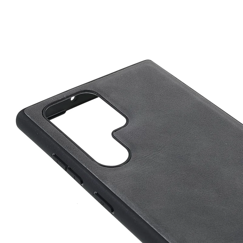 X-LEVEL Vintage Style PU Leather Coated TPU Protective Cover Scratch-resistant Phone Case for Samsung Galaxy S22 Ultra 5G - Grey