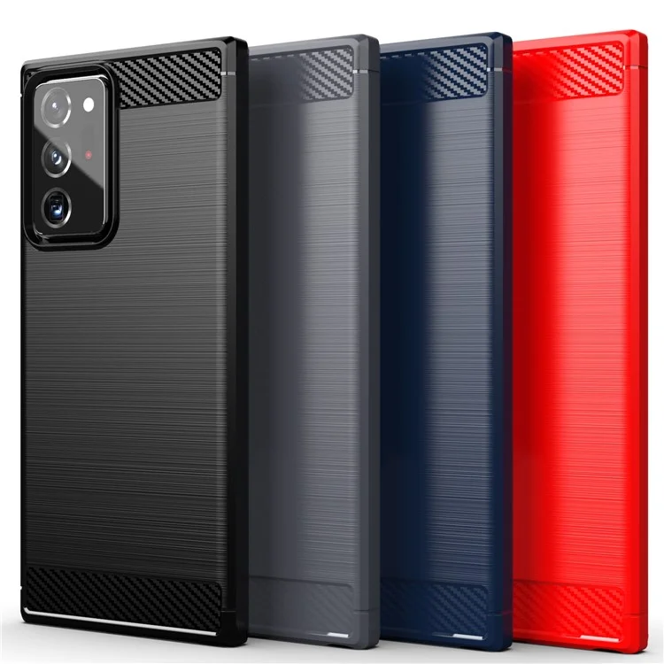 Capa de Telefone Móvel com Textura Suave de Carbono Fino à prova de Impactos de 1,8 mm para Samsung Galaxy Note 20 Ultra/Note 20 Ultra 5G - Preto