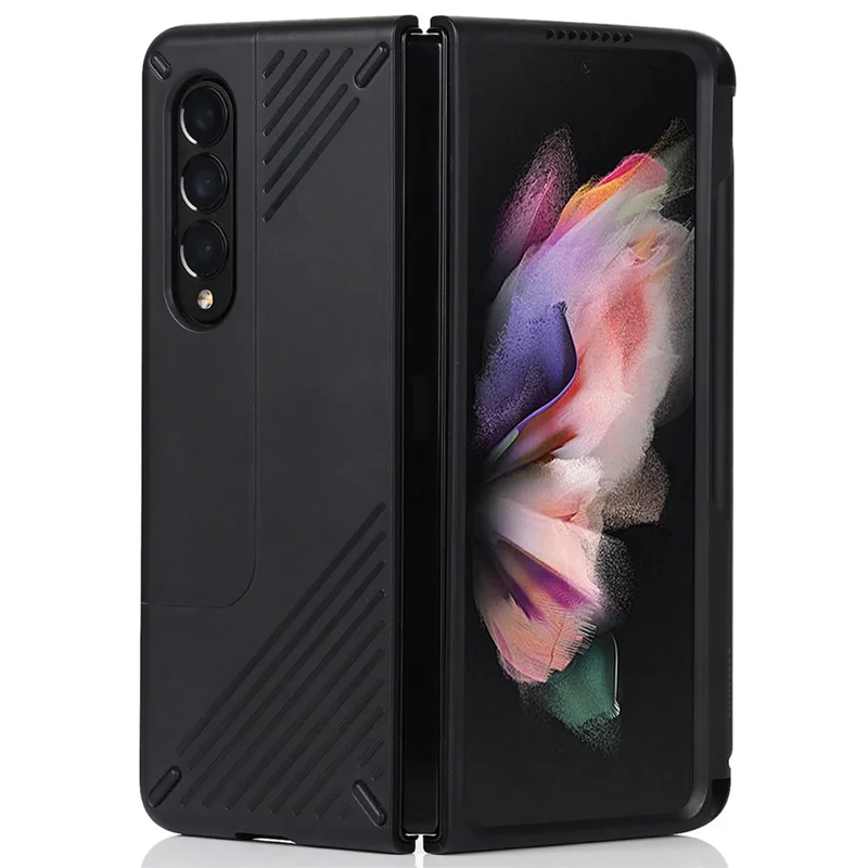Anti-scratch Hard PC Folding Phone Case with Stylus Pen Slot for Samsung Galaxy Z Fold3 5G